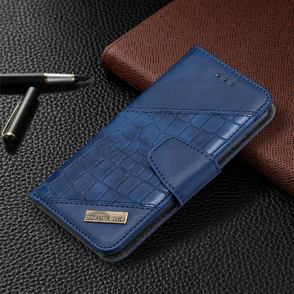 For iPhone 6 Matching Color Crocodile Texture Horizontal Flip PU Leather Case with Wallet & Holder & Card Slots(Blue)-garmade.com