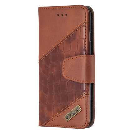 For iPhone 6 Matching Color Crocodile Texture Horizontal Flip PU Leather Case with Wallet & Holder & Card Slots(Brown)-garmade.com