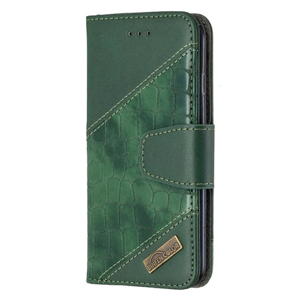 For iPhone 6 Matching Color Crocodile Texture Horizontal Flip PU Leather Case with Wallet & Holder & Card Slots(Green)-garmade.com