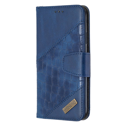 For iPhone 11 Matching Color Crocodile Texture Horizontal Flip PU Leather Case with Wallet & Holder & Card Slots(Blue)-garmade.com
