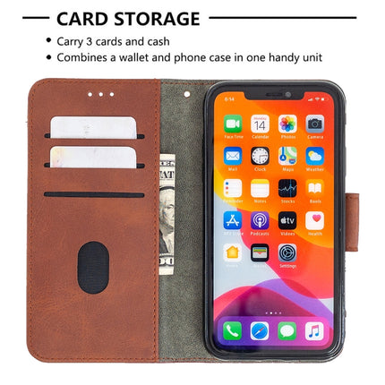 For iPhone 11 Matching Color Crocodile Texture Horizontal Flip PU Leather Case with Wallet & Holder & Card Slots(Brown)-garmade.com