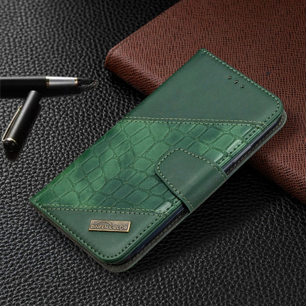 For iPhone 11 Matching Color Crocodile Texture Horizontal Flip PU Leather Case with Wallet & Holder & Card Slots(Green)-garmade.com