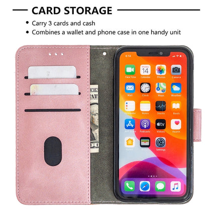 For iPhone 11 Matching Color Crocodile Texture Horizontal Flip PU Leather Case with Wallet & Holder & Card Slots(Rose Gold)-garmade.com