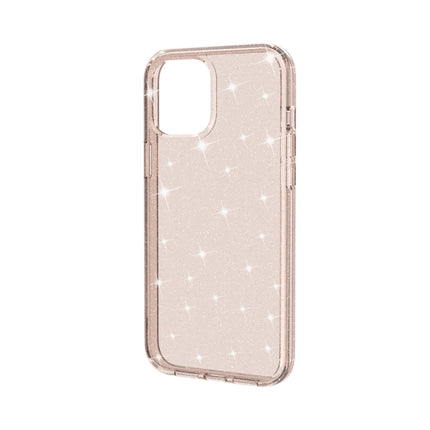For iPhone 12 / 12 Pro Shockproof Terminator Style Glitter Powder Protective Case(Gold)-garmade.com