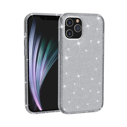 For iPhone 12 Pro Max Shockproof Terminator Style Glitter Powder Protective Case(Grey)-garmade.com