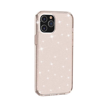For iPhone 12 Pro Max Shockproof Terminator Style Glitter Powder Protective Case(Gold)-garmade.com