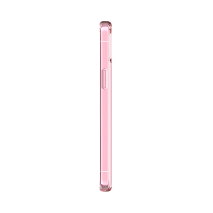 For iPhone 12 / 12 Pro Shockproof Terminator Style Transparent Protective Case(Pink)-garmade.com