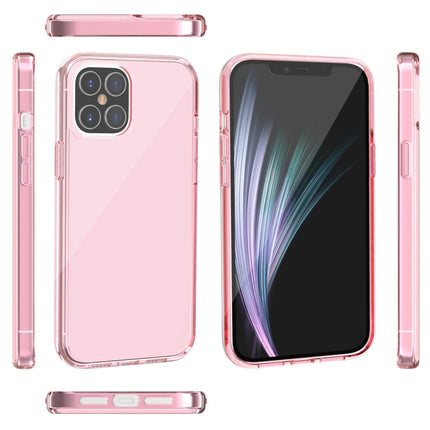 For iPhone 12 / 12 Pro Shockproof Terminator Style Transparent Protective Case(Pink)-garmade.com