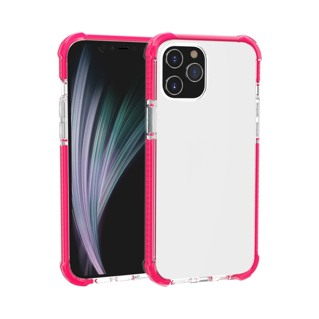 For iPhone 12 mini Four-corner Shockproof TPU + Acrylic Protective Case(Pink)-garmade.com