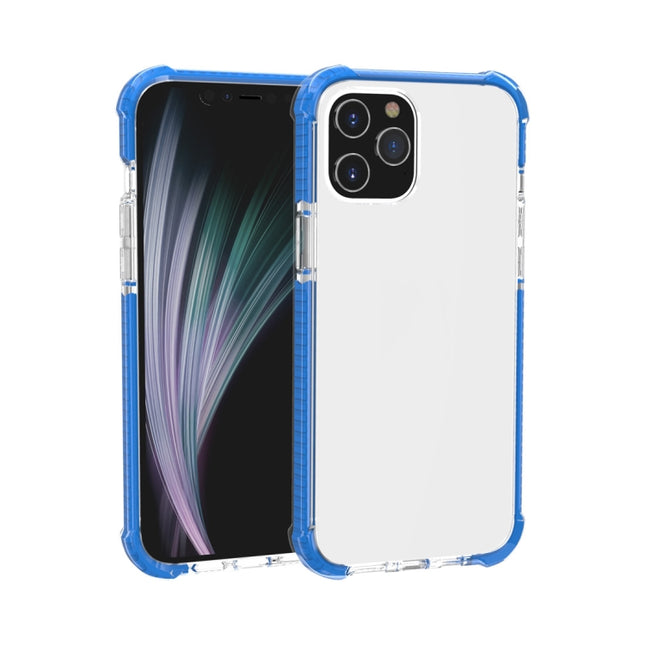 For iPhone 12 mini Four-corner Shockproof TPU + Acrylic Protective Case(Blue)-garmade.com