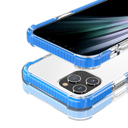 For iPhone 12 mini Four-corner Shockproof TPU + Acrylic Protective Case(Blue)-garmade.com