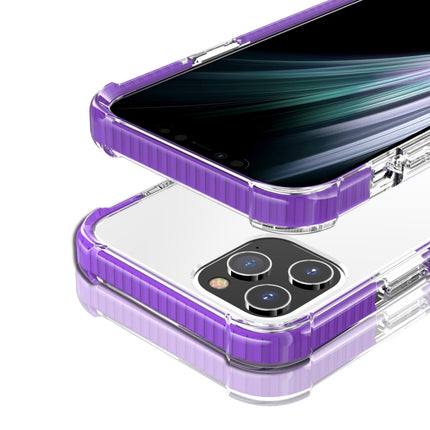 For iPhone 12 mini Four-corner Shockproof TPU + Acrylic Protective Case(Purple)-garmade.com