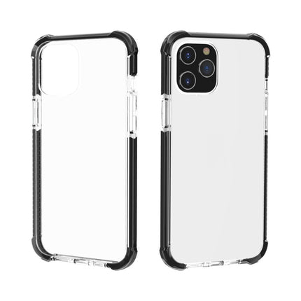 For iPhone 12 mini Four-corner Shockproof TPU + Acrylic Protective Case(Black + Transparent)-garmade.com