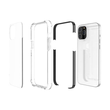 For iPhone 12 mini Four-corner Shockproof TPU + Acrylic Protective Case(Black + Transparent)-garmade.com