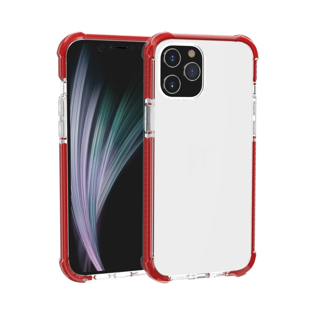 For iPhone 12 mini Four-corner Shockproof TPU + Acrylic Protective Case(Red)-garmade.com