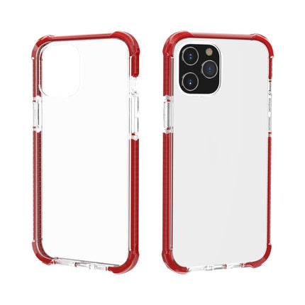 For iPhone 12 mini Four-corner Shockproof TPU + Acrylic Protective Case(Red)-garmade.com