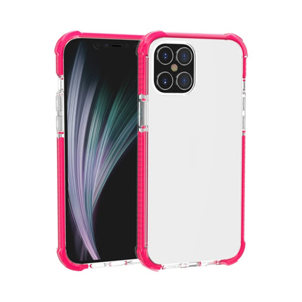 For iPhone 12 / 12 Pro Four-corner Shockproof TPU + Acrylic Protective Case(Pink)-garmade.com