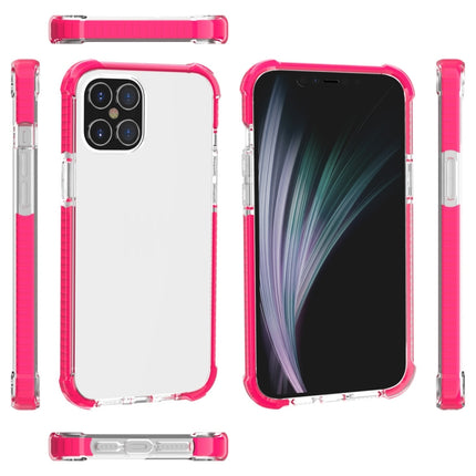 For iPhone 12 / 12 Pro Four-corner Shockproof TPU + Acrylic Protective Case(Pink)-garmade.com