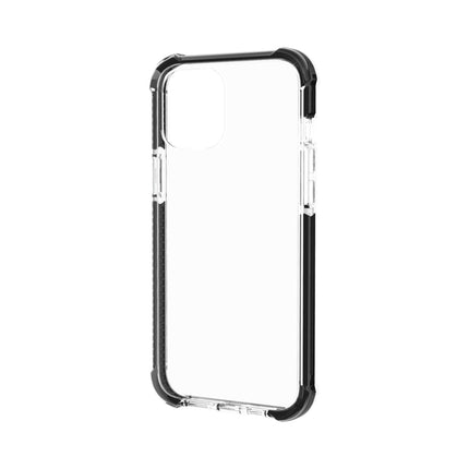 For iPhone 12 / 12 Pro Four-corner Shockproof TPU + Acrylic Protective Case(Black + Transparent)-garmade.com