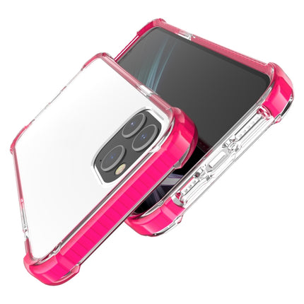 For iPhone 12 Pro Max Four-corner Shockproof TPU + Acrylic Protective Case(Pink)-garmade.com