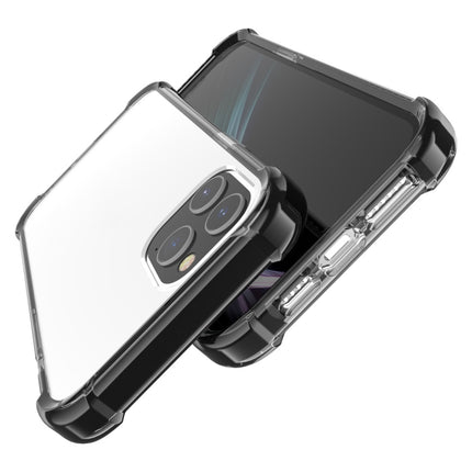 For iPhone 12 Pro Max Four-corner Shockproof TPU + Acrylic Protective Case(Black)-garmade.com