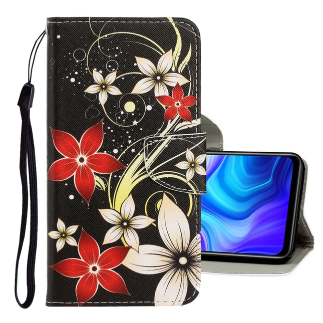 For Samsung Galaxy Note20 3D Colored Drawing Horizontal Flip PU Leather Case with Holder & Card Slots & Wallet(Red Flower)-garmade.com