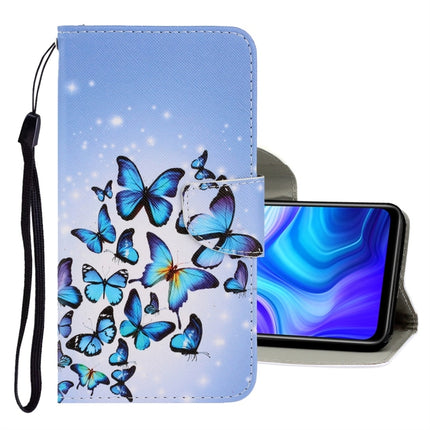 For Samsung Galaxy Note20 3D Colored Drawing Horizontal Flip PU Leather Case with Holder & Card Slots & Wallet(Multiple Butterflies)-garmade.com