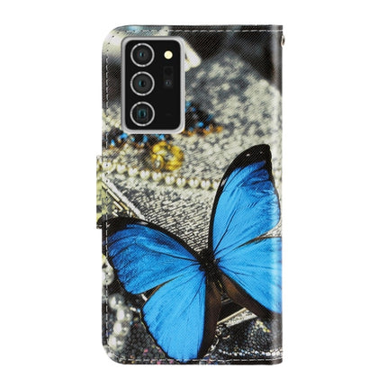 For Samsung Galaxy Note20 3D Colored Drawing Horizontal Flip PU Leather Case with Holder & Card Slots & Wallet(A Butterfly)-garmade.com