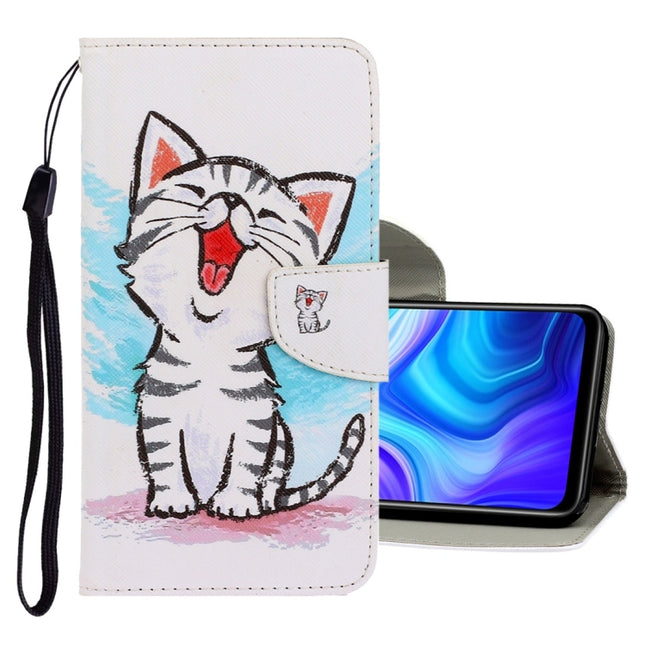 For Samsung Galaxy Note20 Ultra 3D Colored Drawing Horizontal Flip PU Leather Case with Holder & Card Slots & Wallet(Red Mouth Cat)-garmade.com