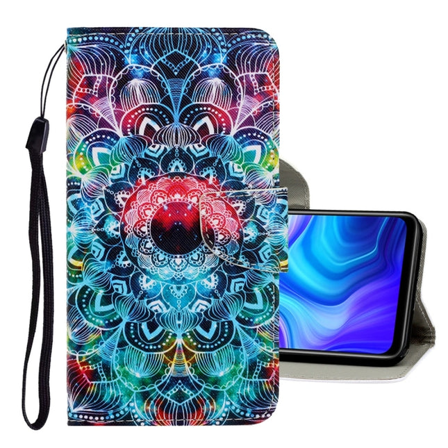 For Samsung Galaxy Note20 Ultra 3D Colored Drawing Horizontal Flip PU Leather Case with Holder & Card Slots & Wallet(Mandala)-garmade.com