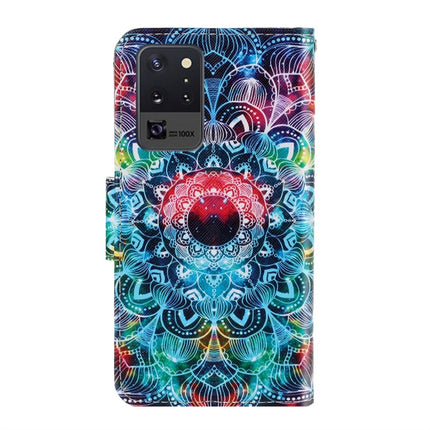 For Samsung Galaxy Note20 Ultra 3D Colored Drawing Horizontal Flip PU Leather Case with Holder & Card Slots & Wallet(Mandala)-garmade.com