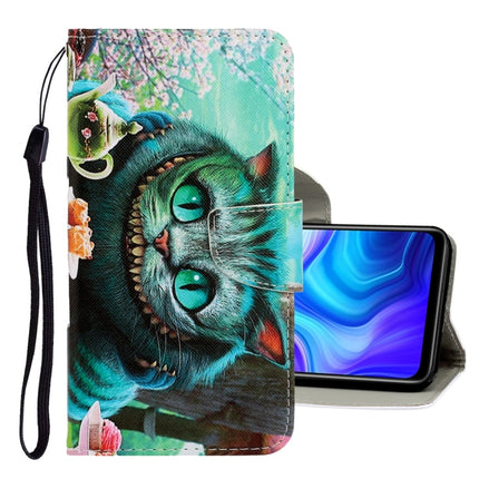 For Samsung Galaxy Note20 Ultra 3D Colored Drawing Horizontal Flip PU Leather Case with Holder & Card Slots & Wallet(Green Eyes)-garmade.com