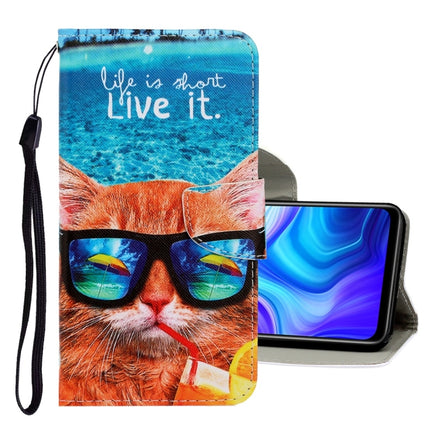 For Samsung Galaxy Note20 Ultra 3D Colored Drawing Horizontal Flip PU Leather Case with Holder & Card Slots & Wallet(Underwater Cat)-garmade.com