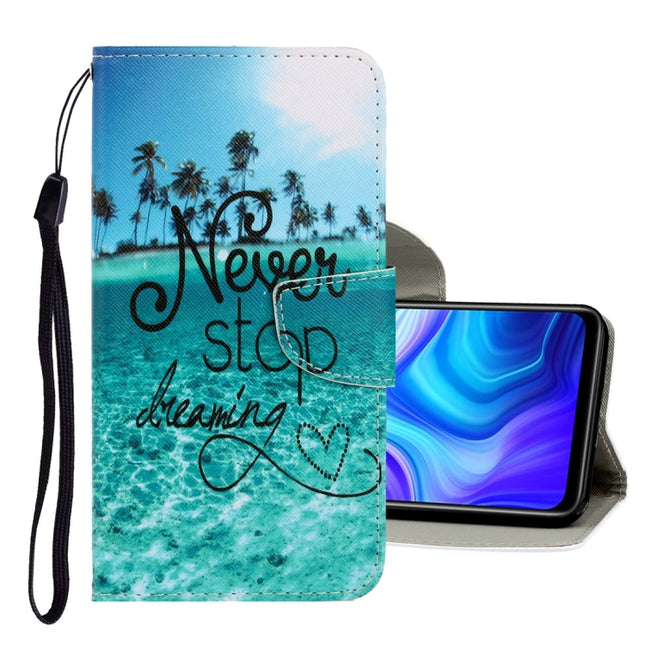 For Samsung Galaxy Note20 Ultra 3D Colored Drawing Horizontal Flip PU Leather Case with Holder & Card Slots & Wallet(Blue Coconut Grove)-garmade.com