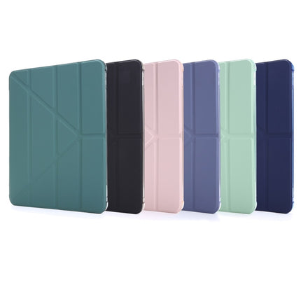 For iPad Pro 11 (2020/2018) / Air 2020 10.9 Multi-folding Horizontal Flip PU Leather + Shockproof TPU Tablet Case with Holder & Pen Slot(Deep Green)-garmade.com