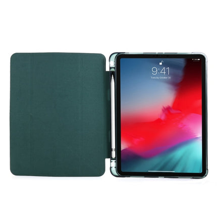 For iPad Pro 11 (2020/2018) / Air 2020 10.9 Multi-folding Horizontal Flip PU Leather + Shockproof TPU Tablet Case with Holder & Pen Slot(Black)-garmade.com