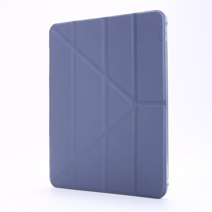 For iPad Pro 11 (2020/2018) / Air 2020 10.9 Multi-folding Horizontal Flip PU Leather + Shockproof TPU Tablet Case with Holder & Pen Slot(Purple)-garmade.com