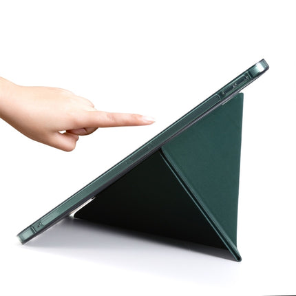 For iPad Pro 11 (2020/2018) / Air 2020 10.9 Multi-folding Horizontal Flip PU Leather + Shockproof TPU Tablet Case with Holder & Pen Slot(Green)-garmade.com