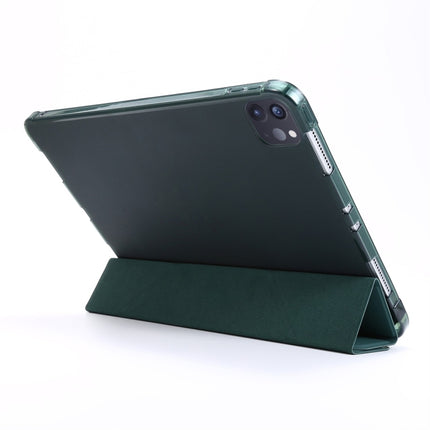 For iPad Pro 12.9 (2020/2018) Multi-folding Horizontal Flip PU Leather + Shockproof TPU Case with Holder & Pen Slot(Black)-garmade.com
