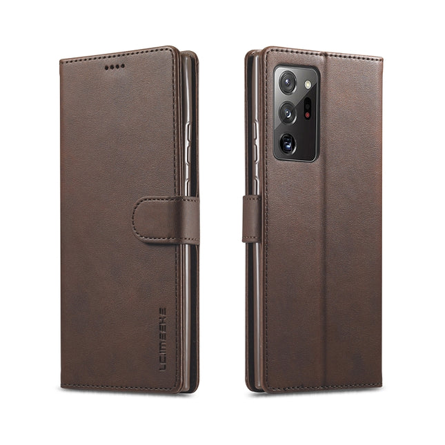 For Samsung Galaxy Note 20 Ultra LC.IMEEKE Calf Texture Horizontal Flip Leather Case, with Holder & Card Slots & Wallet(Brown)-garmade.com