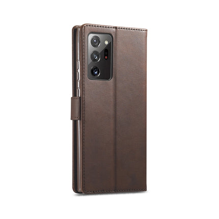 For Samsung Galaxy Note 20 Ultra LC.IMEEKE Calf Texture Horizontal Flip Leather Case, with Holder & Card Slots & Wallet(Brown)-garmade.com