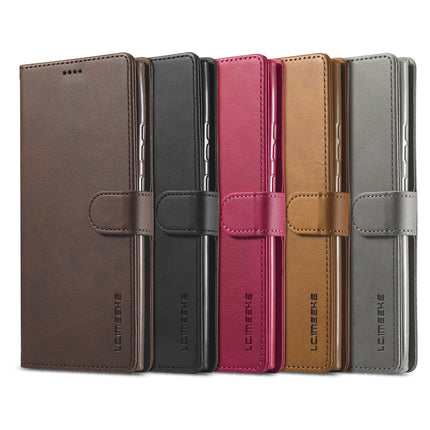 For Samsung Galaxy Note 20 Ultra LC.IMEEKE Calf Texture Horizontal Flip Leather Case, with Holder & Card Slots & Wallet(Brown)-garmade.com