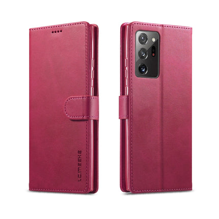For Samsung Galaxy Note 20 Ultra LC.IMEEKE Calf Texture Horizontal Flip Leather Case, with Holder & Card Slots & Wallet(Red)-garmade.com