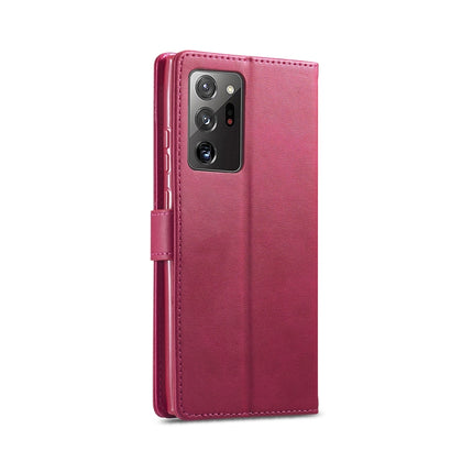 For Samsung Galaxy Note 20 Ultra LC.IMEEKE Calf Texture Horizontal Flip Leather Case, with Holder & Card Slots & Wallet(Red)-garmade.com