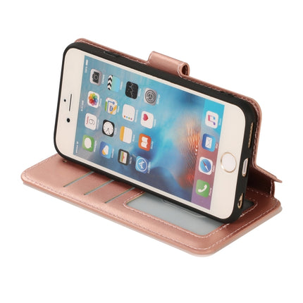 For iPhone 6 / 6s Calf Texture Magnetic Buckle Horizontal Flip Leather Case with Holder & Card Slots & Wallet & Photo Frame(Rose Gold)-garmade.com