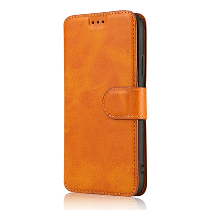 For iPhone X / XS Calf Texture Magnetic Buckle Horizontal Flip Leather Case with Holder & Card Slots & Wallet & Photo Frame(Khaki)-garmade.com