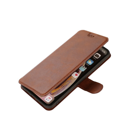 For iPhone X / XS Calf Texture Magnetic Buckle Horizontal Flip Leather Case with Holder & Card Slots & Wallet & Photo Frame(Rose Gold)-garmade.com