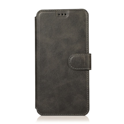 For iPhone XR Calf Texture Magnetic Buckle Horizontal Flip Leather Case with Holder & Card Slots & Wallet & Photo Frame(Black)-garmade.com