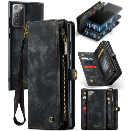 For Samsung Galaxy Note20 CaseMe-008 Detachable Multifunctional Horizontal Flip Leather Case with Card Slot & Holder & Zipper Wallet & Photo Frame(Black)-garmade.com