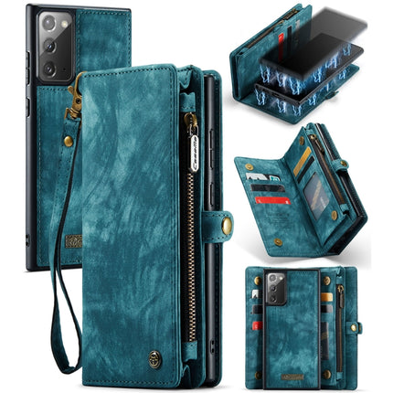 For Samsung Galaxy Note20 CaseMe-008 Detachable Multifunctional Horizontal Flip Leather Case with Card Slot & Holder & Zipper Wallet & Photo Frame(Blue)-garmade.com